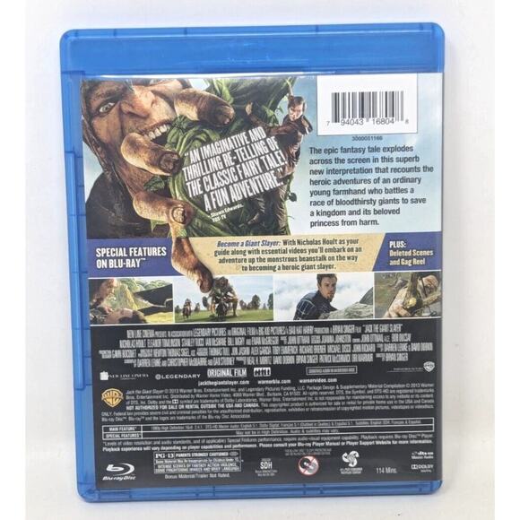 Jack the Giant Slayer (Blu-ray + DVD + Digital, 2013, Widescreen) Nicholas Hoult - Picture 2 of 2